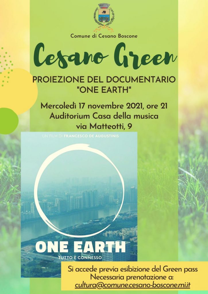 Proiezione del documentario “One Earth-tutto è connesso”